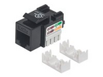 Intellinet Keystone Jack, Cat5e, UTP, Punch-down, Black