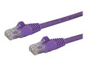 StarTech.com 5m CAT6 Ethernet Cable, 10 Gigabit Snagless RJ45 650MHz 100W PoE Patch Cord, CAT 6 10GbE UTP Network Cable w/Strain Relief, Purple, Fluke Tested/Wiring is UL Certified/TIA