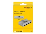 External USB 3.0 4 Port Hub with Locking Screw