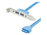 StarTech.com 2 Port USB 3.0 A Female Slot Plate Adapter