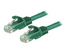 StarTech.com 15m CAT6 Ethernet Cable, 10 Gigabit Snagless RJ45 650MHz 100W PoE Patch Cord, CAT 6 10GbE UTP Network Cable w/Strain Relief, Green, Fluke Tested/Wiring is UL Certified/TIA