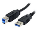 StarTech.com 6 ft / 2m Black SuperSpeed USB 3.0 Cable A to B