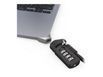 Ledge Lock Adapter for MacBook Air 15" M2-M4 with Combination Cable Lock Silver