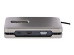 USB-C Multiport Adapter with USB-C DP Alt Mode Video Output / 4K HDMI 2.0 / VGA, USB-C Dual Monitor Docking Station, 100W PD Pass-Through, USB Type C Mini Dock/MST Adapter Hub