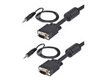 5 m videokoaxialkabel med audio för VGA-skärm med hög upplösning HD15 M/M