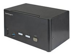 2-ports DisplayPort KVM-switch för tre skärmar