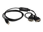 FTDI USB till seriell RS232-kabeladapter med 2 portar och COM-retention