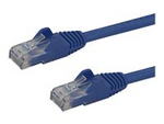 StarTech.com 15m CAT6 Ethernet Cable, 10 Gigabit Snagless RJ45 650MHz 100W PoE Patch Cord, CAT 6 10GbE UTP Network Cable w/Strain Relief, Blue, Wiring is UL Certified/TIA