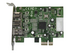 StarTech.com 2b 1a lågprofils 1394 PCI Express FireWire-kortadapter med 3 portar
