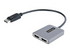 StarTech.com DP to Dual HDMI MST HUB, Dual HDMI 4K 60Hz, DisplayPort Multi Monitor Adapter with 1ft (30cm) Cable, DP 1.4 Multi Stream Transport Hub, DSC | HBR3, DP to 2x HDMI Ports