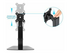 Manhattan TV & Monitor Mount (Gas Spring), Desk, Tilt/Swivel/Rotation/Height, 1 screen, Screen Sizes: 10-27", Black, Stand Assembly, VESA 75x75 to 100x100mm, Max 8kg, Lifetime Warranty ställ
