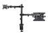 StarTech.com Monitor Arm with VESA Laptop Tray, For a Laptop (4.5kg / 9.9lb) and a Single Display up to 32" (8kg / 17.6lb), Black, Adjustable Desk Laptop Arm Mount, C-clamp/Grommet Mount
