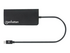 Manhattan USB-C Dock/Hub with Card Reader, Ports (x5): Ethernet, USB-A (3) and USB-C, 5 Gbps (USB 3.2 Gen1 aka USB 3.0), With Power Delivery (100W) to USB-C Port (Note additional USB-C wall charger and USB-C cable needed), Aluminium, Black, Three Year Warranty