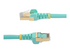 StarTech.com 5m CAT6A Ethernet Cable, 10 Gigabit Shielded Snagless RJ45 100W PoE Patch Cord, CAT 6A 10GbE STP Network Cable w/Strain Relief, Aqua, Fluke Tested/UL Certified Wiring/TIA