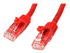 StarTech.com 1m CAT6 Ethernet Cable, 10 Gigabit Snagless RJ45 650MHz 100W PoE Patch Cord, CAT 6 10GbE UTP Network Cable w/Strain Relief, Red, Wiring is UL Certified/TIA