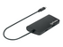 Manhattan USB-C Dock/Hub with Card Reader, Ports (x5): Ethernet, USB-A (3) and USB-C, 5 Gbps (USB 3.2 Gen1 aka USB 3.0), With Power Delivery (100W) to USB-C Port (Note additional USB-C wall charger and USB-C cable needed), Aluminium, Black, Three Year Warranty