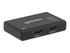 Manhattan HDMI Splitter 2-Port , 4K@30Hz, Displays output from x1 HDMI source to x2 HD displays (same output to both displays), AC Powered (cable 0.9m), Black, Three Year Warranty, Retail Box