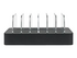Manhattan Charging Station, 6x USB-A Ports, Outputs: 6x 2.4A, Smart IC, LED Indicator Lights, Black, Three Year Warranty, Box laddningsstation