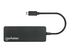 Manhattan USB-C Dock/Hub, Ports (x7): USB-A (x7), 5 Gbps (USB 3.2 Gen1 aka USB 3.0), External Power Supply Not Needed, Cable 15cm, SuperSpeed USB, Black, Three Year Warranty, Blister