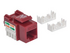 Intellinet Keystone Jack, Cat6, UTP, Punch-down, Red