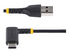 StarTech.com 6ft (2m) USB A to C Charging Cable Right Angle, Heavy Duty Fast Charge USB-C Cable, USB 2.0 A to Type-C, Durable and Rugged Aramid Fiber, 3A, S20/iPad/Pixel