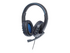 Manhattan USB-A Gaming Headset with LEDs (Clearance Pricing). Retractable Built-in Microphone, Audio Control, Integrated 1.8m cable, Black and Blue, Three Year Warranty