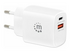 Manhattan Wall/Power Mobile Device Charger (Euro 2-pin), USB-C and USB-A ports, USB-C Output: 30W, USB-A Output: 18W, White, Phone/Tablet Charger, Three Year Warranty, Retail Box strömadapter