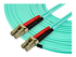 StarTech.com 15 m OM4 LC to LC Multimode Duplex Fiber Optic Patch Cable- Aqua
