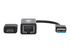 Eaton Tripp Lite Series USB-C, USB-A to RJ45 Gigabit Ethernet Network Adapter (2xM/F), USB 3.2 Gen 1, Black