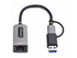 StarTech.com USB-C to Ethernet Adapter w/USB-A Adapter, Realtek RTL8153B