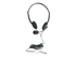 Manhattan Stereo On-Ear Headset (3.5mm) (Clearance Pricing), Microphone Boom, In-Line Volume Control, Foam Earpads, Standard 2x 3.5mm stereo jack/plug for audio/mic use, cable 2m, Black, Three Year Warranty, Blister