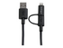 StarTech.com 1m (3 ft) Black Apple 8-pin Lightning Connector or Micro USB to USB Combo Cable for iPhone iPod iPad