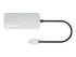 Manhattan USB-C Dock/Hub with Card Reader, Ports (x6): Ethernet, HDMI, USB-A (x3) and USB-C, With Power Delivery (10W) to USB-C Port (Note additional USB-C wall charger and USB-C cable needed), Cable 15cm, Aluminium, Silver, Three Year Warranty, Retail Box