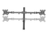 LogiLink Quad Monitor Desk Stand ställ