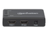 Manhattan HDMI Splitter 4-Port (Compact), 4K@30Hz, Displays output from x1 HDMI source to x4 HD displays (same output to four displays), AC Powered (cable 0.7m), Black, Three Year Warranty, Retail Box