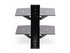 StarTech.com Dual Floating Wall-Mounted AV Shelves, Adjustable Height Shelf For Under TV, Organize A/V Equipment On Black Tempered Glass Shelves hylla