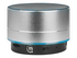 Manhattan Metallic Bluetooth Speaker (Clearance Pricing), Splashproof, Range 10m, microSD card reader, Aux 3.5mm connector, USB-A charging cable included (5V charging), Silver, Three Years Warranty