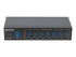 Manhattan USB-A 7-Port Hub Industrial, 7x USB-A Ports, 5 Gbps (USB 3.2 Gen1 aka USB 3.0), 20 kV ESD Protection, A/C, Bus and Terminal-Block Power Options, DIN Rail, Wall Mountable, Metal Housing, Screw-Lock Security, SuperSpeed USB, Black, Three Year Warranty, Box