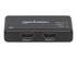 Manhattan HDMI Splitter 2-Port , 4K@30Hz, Displays output from x1 HDMI source to x2 HD displays (same output to both displays), AC Powered (cable 0.9m), Black, Three Year Warranty, Retail Box