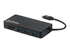 Manhattan USB-C Dock/Hub with Card Reader, Ports (x3): USB-A (x3), 5 Gbps (USB 3.2 Gen1 aka USB 3.0), External Power Supply Not Needed, SuperSpeed USB, Black, Three Year Warranty, Retail Box