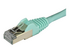 StarTech.com 1m CAT6A Ethernet Cable, 10 Gigabit Shielded Snagless RJ45 100W PoE Patch Cord, CAT 6A 10GbE STP Network Cable w/Strain Relief, Aqua, Fluke Tested/UL Certified Wiring/TIA