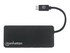 Manhattan USB-C Dock/Hub with Card Reader, Ports (x3): USB-A (x3), 5 Gbps (USB 3.2 Gen1 aka USB 3.0), External Power Supply Not Needed, SuperSpeed USB, Black, Three Year Warranty, Retail Box