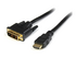 StarTech.com 6ft (1.8m) HDMI to DVI Cable, DVI-D to HDMI Display Cable (1920x1200p), Black, 19 Pin HDMI Male to DVI-D Male Cable Adapter, Digital Monitor Cable, M/M, Single Link