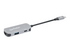 Manhattan USB-C Dock/Hub, Ports (x3):  HDMI, USB-A and USB-C, With Power Delivery (100W) to USB-C Port (Note add USB-C wall charger and USB-C cable needed), All Ports can be used at the same time, Aluminium, Space Grey, Three Year Warranty, Retail Box