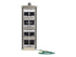 Eaton Tripp Lite Series 8-Port Metal DIN-Rail Mounting Keystone Patch Panel with Grounding, Black/Silver, TAA
