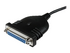 StarTech.com 6 ft / 2m USB to DB25 Parallel Printer Adapter Cable