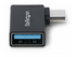 StarTech.com Right Angled USB-C to USB-A Adapter, USB 5Gbps, Compact USB-C Male to USB-A Female Adapter, Metal Housing, M/F
