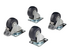 StarTech.com 4-Piece Caster Kit for Open Frame Rack