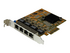 StarTech.com PCIe Gigabit-nätverkskortadapter med 4 portar