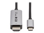 Tripp Lite Series USB-C to HDMI Active Adapter Cable M/M 8K60 Hz 4K 144Hz HDR 4:4:4 HDCP 2.3 Black 3ft